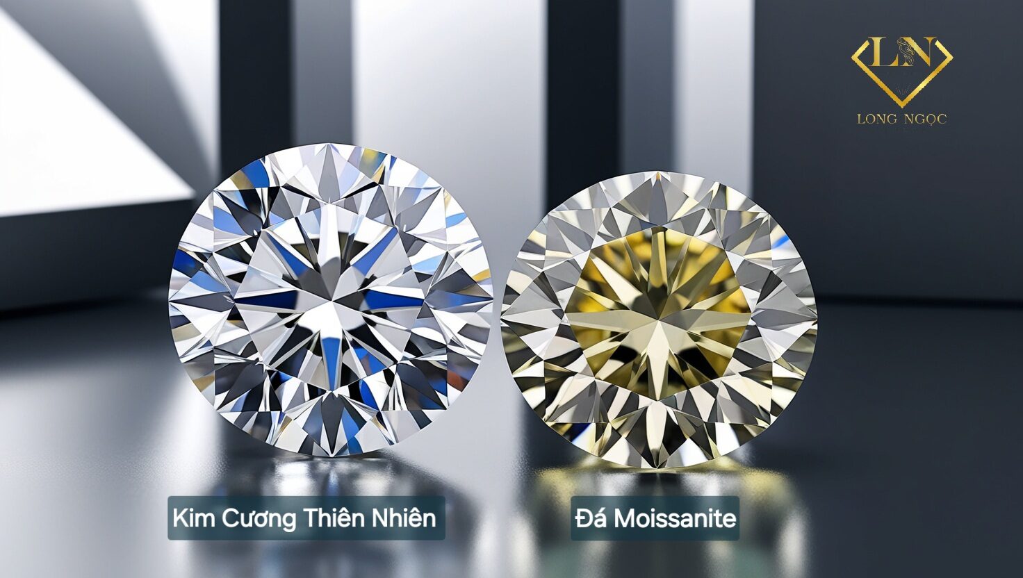 Đá Moissanite và Kim cương tự nhiên- Long Ngọc Luxury