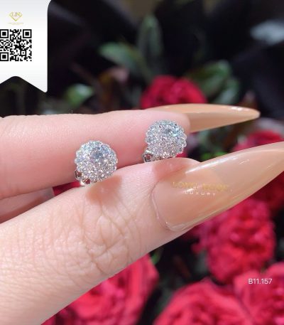 Bông Tai Kim Cương B11157 Kim Cương Giá Tốt