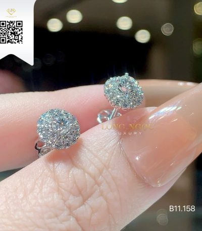 Bông Tai Kim Cương B11158 Kim Cương Giá Tốt