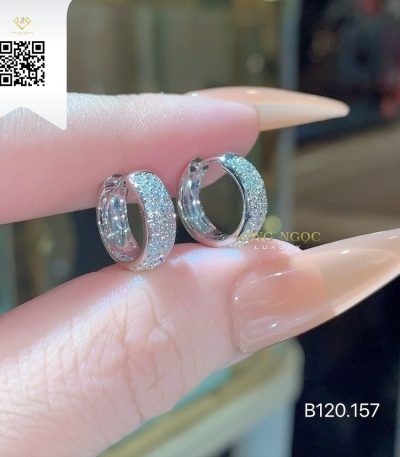 Bông Tai Kim Cương B120157 Kim Cương Giá Tốt