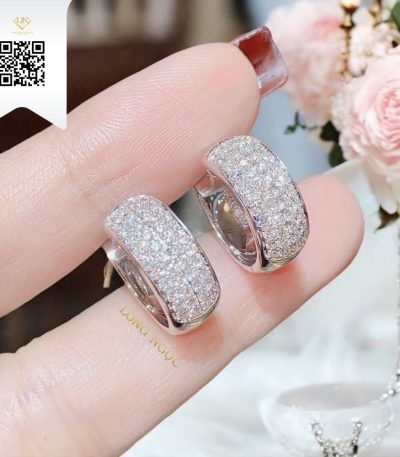 Bông Tai Kim Cương B12037 Kim Cương Giá Tốt