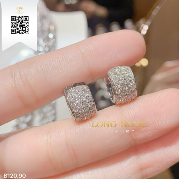 Bông Tai Kim Cương B12090 Dương Trần Daimond