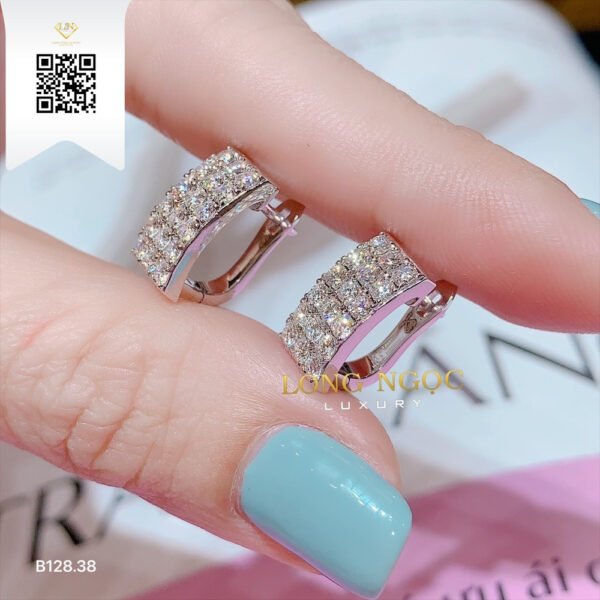 Bông Tai Kim Cương B12838 Dương Trần Daimond