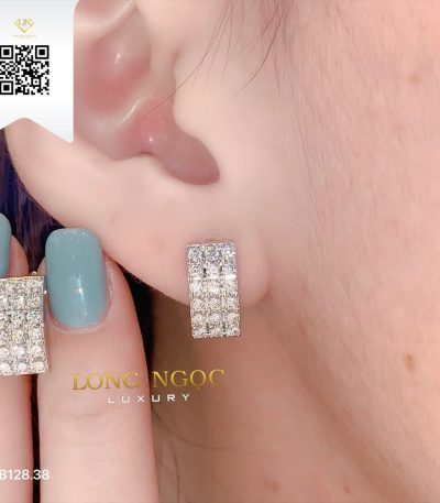 Bông Tai Kim Cương B12838 Kim Cương Giá Tốt