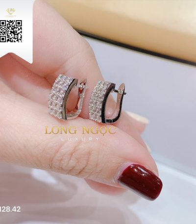 Bông Tai Kim Cương B12842 Kim Cương Giá Tốt