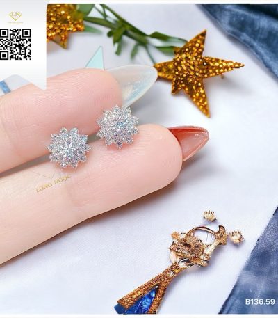 Bông Tai Kim Cương B13659 Dương Trần Daimond