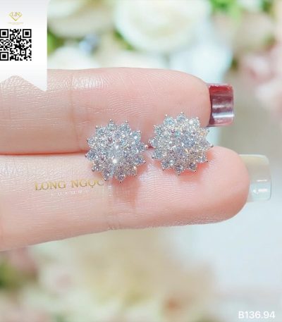 Bông Tai Kim Cương B13694 Kim Cương Giá Tốt