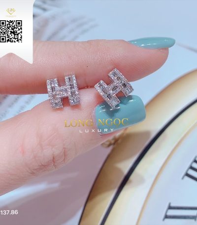 Bông Tai Kim Cương B13786 Kim Cương Giá Tốt