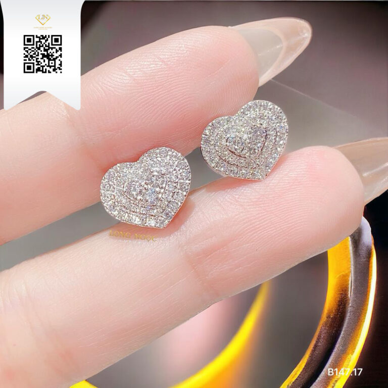 Bông Tai Kim Cương B14717 Dương Trần Daimond
