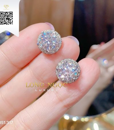 Bông Tai Kim Cương B151317 Kim Cương Giá Tốt
