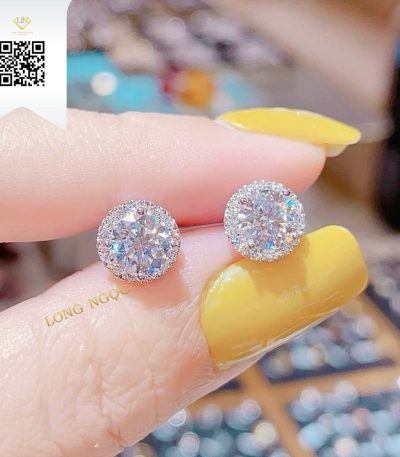 Bông Tai Kim Cương B151342 Kim Cương Giá Tốt