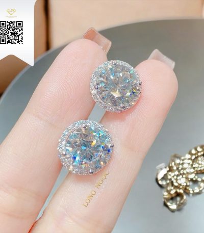 Bông Tai Kim Cương B151387 Kim Cương Giá Tốt