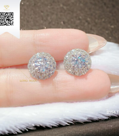 Bông Tai Kim Cương B1541 Kim Cương Giá Tốt