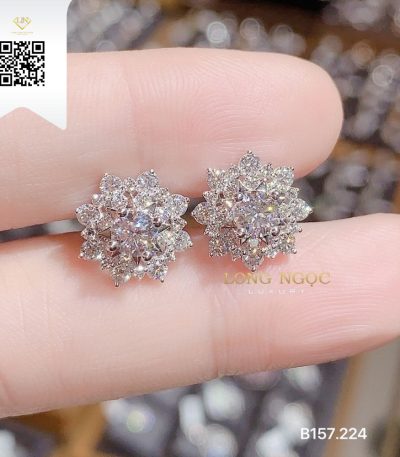 Bông Tai Kim Cương B157224 Kim Cương Giá Tốt