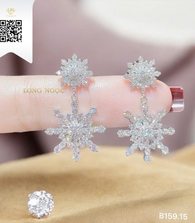 Bông Tai Kim Cương B15915 Kim Cương Giá Tốt