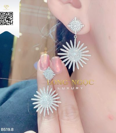 Bông Tai Kim Cương B1598 Kim Cương Giá Tốt