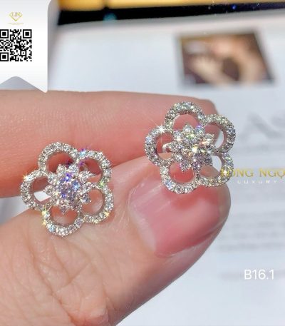 Bông Tai Kim Cương B161 Kim Cương Giá Tốt