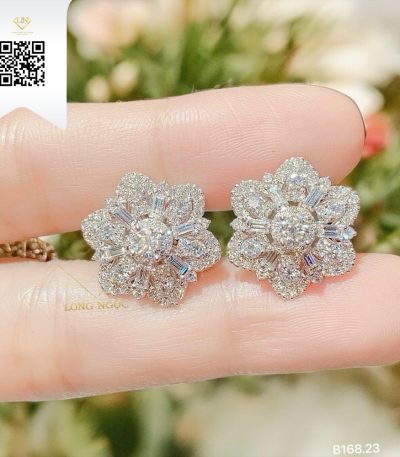 Bông Tai Kim Cương B16823 Kim Cương Giá Tốt