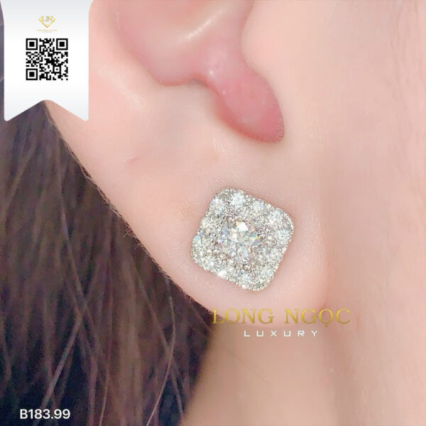 Bông Tai Kim Cương B18399 Dương Trần Daimond
