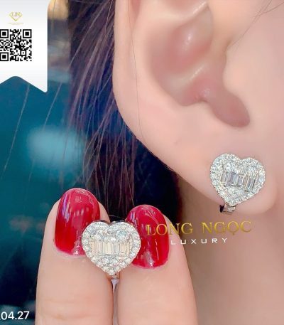 Bông Tai Kim Cương B20427 Kim Cương Giá Tốt