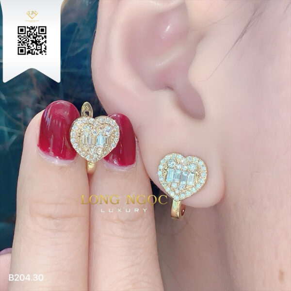 Bông Tai Kim Cương B20430 Dương Trần Daimond