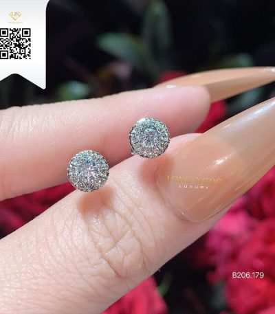 Bông Tai Kim Cương B206179 Kim Cương Giá Tốt