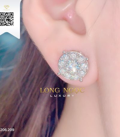 Bông Tai Kim Cương B206209 Kim Cương Giá Tốt