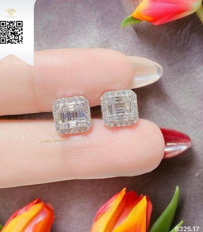 Bông Tai Kim Cương B23517 Kim Cương Giá Tốt