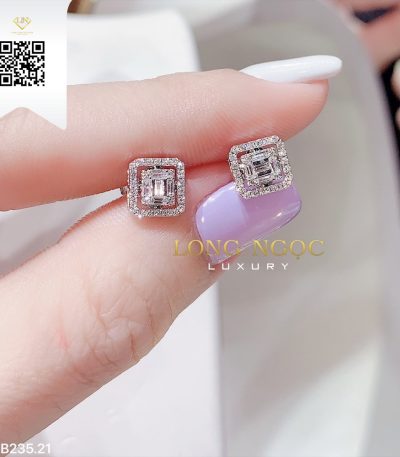 Bông Tai Kim Cương B23521 Kim Cương Giá Tốt