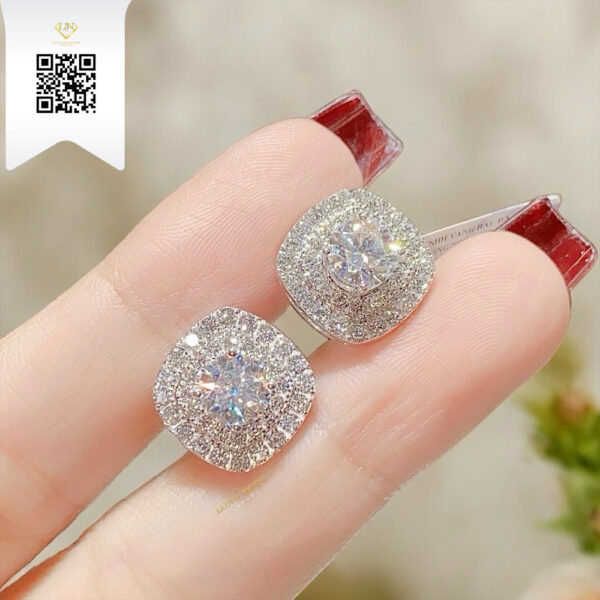 Bông Tai Kim Cương B23768 Dương Trần Daimond