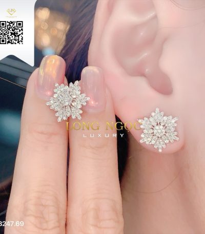 Bông Tai Kim Cương B24769 Dương Trần Daimond