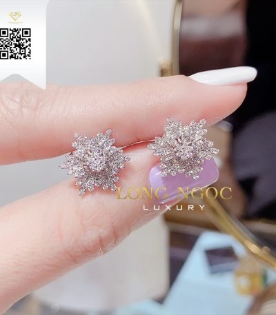 Bông Tai Kim Cương B24770 Kim Cương Giá Tốt