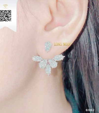 Bông Tai Kim Cương B2492 Kim Cương Giá Tốt