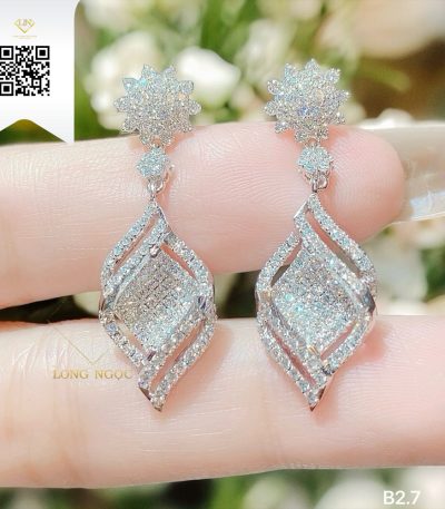 Bông Tai Kim Cương B27 Kim Cương Giá Tốt