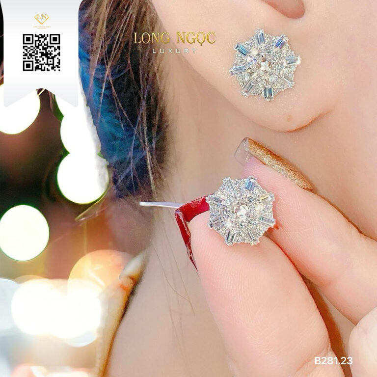 Bông Tai Kim Cương B28123 Dương Trần Daimond