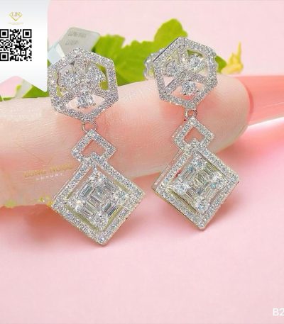 Bông Tai Kim Cương B2921 Kim Cương Giá Tốt