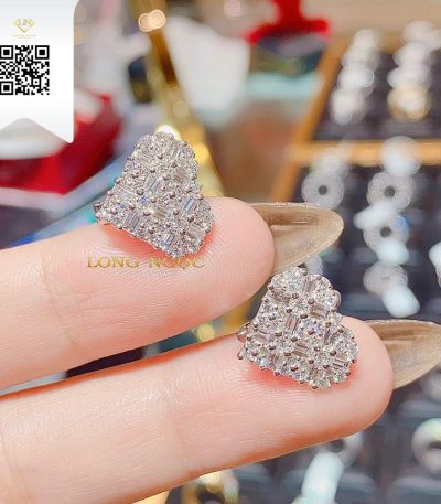 Bông Tai Kim Cương B29518 Kim Cương Giá Tốt