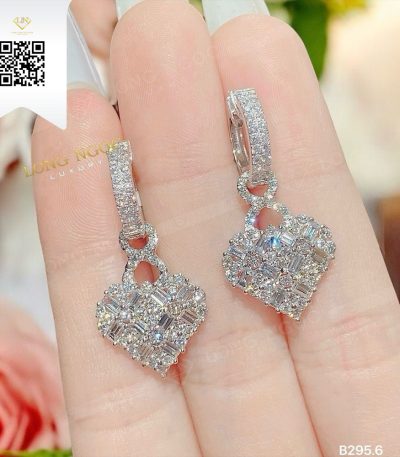 Bông Tai Kim Cương B2956 Kim Cương Giá Tốt