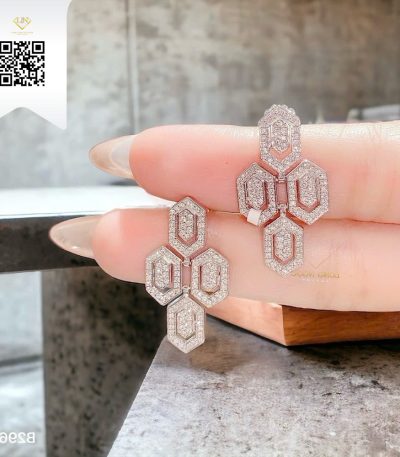 Bông Tai Kim Cương B296 Kim Cương Giá Tốt