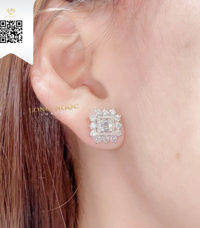 Bông Tai Kim Cương B301 Kim Cương Giá Tốt