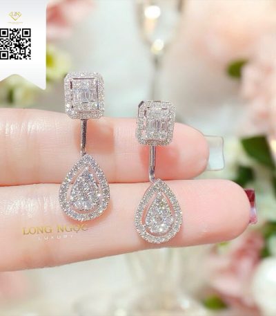 Bông Tai Kim Cương B310 Kim Cương Giá Tốt