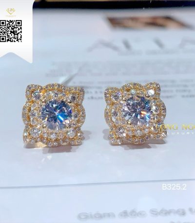 Bông Tai Kim Cương B3252 Kim Cương Giá Tốt