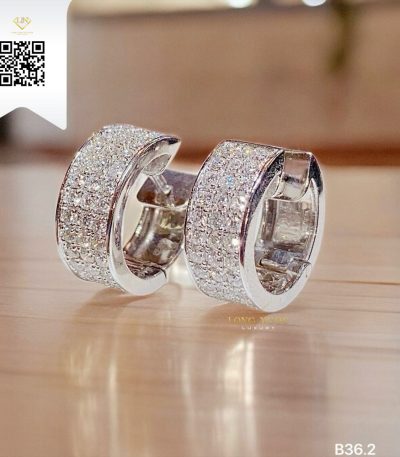 Bông Tai Kim Cương B362 Kim Cương Giá Tốt