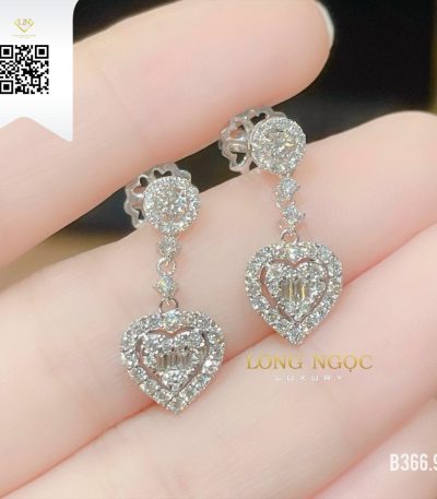 Bông Tai Kim Cương B3669 Kim Cương Giá Tốt
