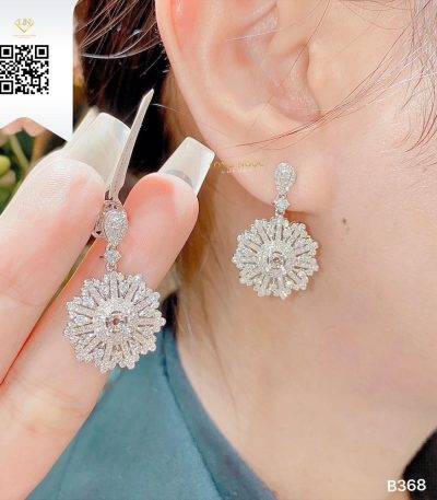 Bông Tai Kim Cương B368 Kim Cương Giá Tốt