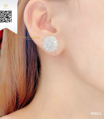 Bông Tai Kim Cương B3692 Kim Cương Giá Tốt