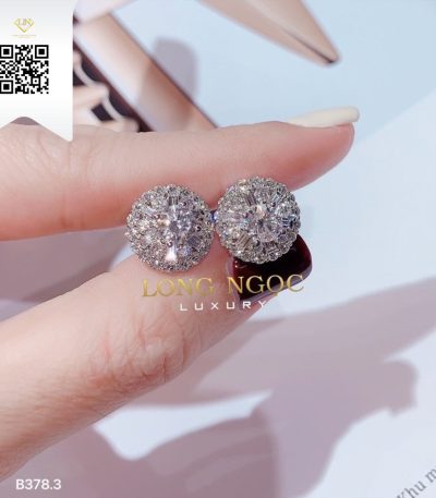 Bông Tai Kim Cương B3783 Kim Cương Giá Tốt