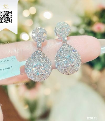 Bông Tai Kim Cương B3813 Kim Cương Giá Tốt