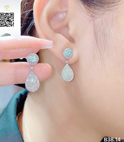 Bông Tai Kim Cương B3814 Kim Cương Giá Tốt