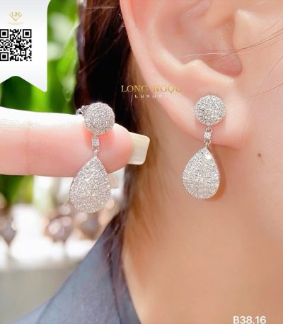 Bông Tai Kim Cương B3816 Kim Cương Giá Tốt